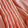 Tesatura din matase naturala - dublu crepe cu ambele suprafete satinate, Piersiciu - imagine 4