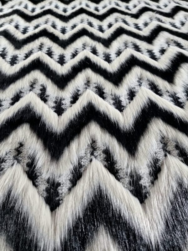 Blanita ecologica - design zig-zag, Alb-Negru