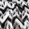 Blanita ecologica - design zig-zag, Alb-Negru