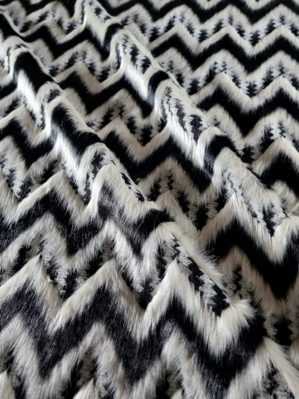 Blanita ecologica - design zig-zag, Alb-Negru