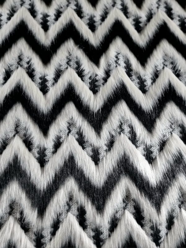 Blanita ecologica - design zig-zag, Alb-Negru