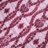 Broderie bogata cu crenguțe cu flori din mărgele si paiete , Bordo