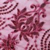 Broderie bogata cu crenguțe cu flori din mărgele si paiete , Bordo