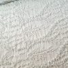 Broderie bogata cu crenguțe si aplicatii de margele si paiete pe suport tulle, Alb