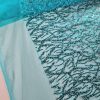 Broderie pe tulle cu paiete, Turcoaz