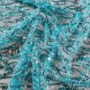 Broderie pe tulle cu paiete, Turcoaz