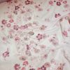 Dantela brodata și paiete pe tulle - design floral, Roz dulce