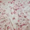Dantela brodata și paiete pe tulle - design floral, Roz dulce