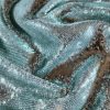Tesatura cu paiete marunte pe suport elastic - design glamour blu