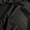 Stofa din mătase naturala ușor elastica - design uni, Negru