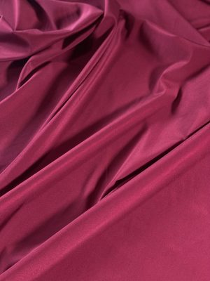 Mătase naturală elastică, Crepe de Chine - design uni , Bordo