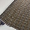 Tesatura usor creponata din In - design liniar, Olive - mustar