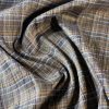 Tesatura usor creponata din In - design liniar, Olive - mustar