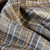 Tesatura usor creponata din In - design liniar, Olive - mustar