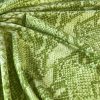 Tesatura jerse din viscoza - design crocodile print, Verde
