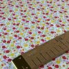 Tesatura popline din bumbac - design floral, Rosu - Galben - Verde - Alb