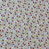 Tesatura popline din bumbac - design floral, Rosu - Galben - Verde - Alb