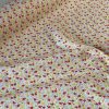 Tesatura popline din bumbac - design floral, Rosu - Galben - Verde - Alb