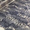 Tesatura tip tercot din bumbac - design animal print, Gri - Negru - Argintiu