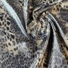 Tesatura tip tercot din bumbac - design animal print, Gri - Negru - Argintiu