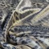Tesatura tip tercot din bumbac - design animal print, Gri - Negru - Argintiu