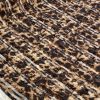 Tesatura din viscoza cu franjuri scurti - design animal print, Maro - Bej