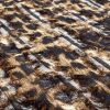 Tesatura din viscoza cu franjuri scurti - design animal print, Maro - Bej