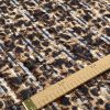 Tesatura din viscoza cu franjuri scurti - design animal print, Maro - Bej