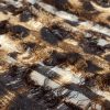 Tesatura din viscoza cu franjuri scurti - design animal print, Maro - Bej
