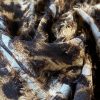 Tesatura din viscoza cu franjuri scurti - design animal print, Maro - Bej