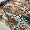 Tesatura voal elastic din matase naturala, animal print