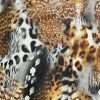 Tesatura voal elastic din matase naturala, animal print