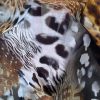 Tesatura voal elastic din matase naturala, animal print