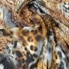 Tesatura voal elastic din matase naturala, animal print