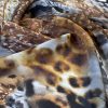 Tesatura voal elastic din matase naturala, animal print