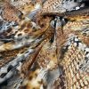 Tesatura voal elastic din matase naturala, animal print
