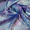 Tesatura fille coupe din viscoza ( joc transparent opac ), Turcoaz - Indigo