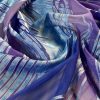 Tesatura fille coupe din viscoza ( joc transparent opac ), Turcoaz - Indigo