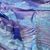 Tesatura fille coupe din viscoza ( joc transparent opac ), Turcoaz - Indigo