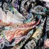 Tesatura jacquard voal din matase naturala imprimata