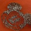Tesatura voal fille coupe din matase naturala cu figurine Mickey Mouse