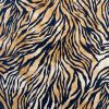 Tesatura crepe de chine din matase naturala - design animal print, Maro - Negru