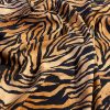 Tesatura crepe de chine din matase naturala - design animal print, Maro - Negru