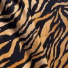 Tesatura crepe de chine din matase naturala - design animal print, Maro - Negru