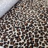 Tesatura tip jerse din viscoza  - design animal print, Maro - Bej deschis