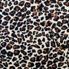 Tesatura tip jerse din viscoza  - design animal print, Maro - Bej deschis