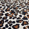 Tesatura tip jerse din viscoza  - design animal print, Maro - Bej deschis