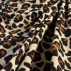 Tesatura tip jerse din viscoza  - design animal print, Maro - Bej deschis
