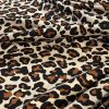 Tesatura tip jerse din viscoza  - design animal print, Maro - Bej deschis