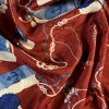 Tesatura jacquard din viscoza imprimata